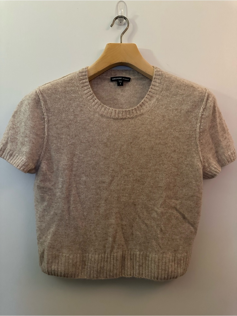 JAMES PERSE | Cashmere Crewneck Sweater in Heather Taupe